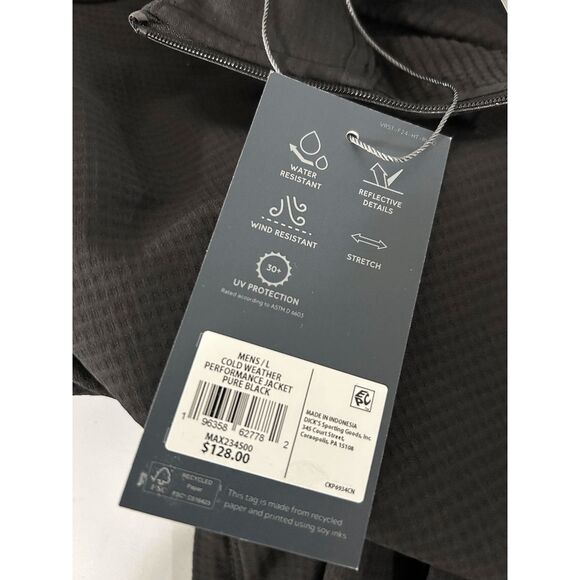 VRST Men’s Cold Weather Performance Hooded Jacket Wind & Water Resistant Black L - Picture 9 of 9